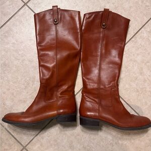 INC International Concepts Tan Leather Heeled Boots